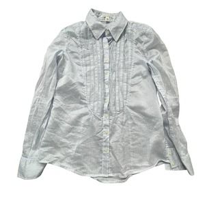 Banana Republic Tuxedo Shirt Blue and White Size Medium